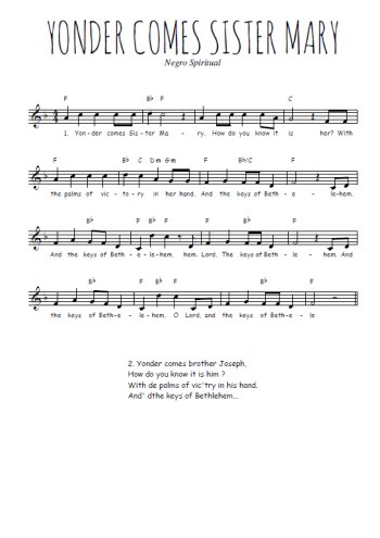 Yonder comes sister Mary